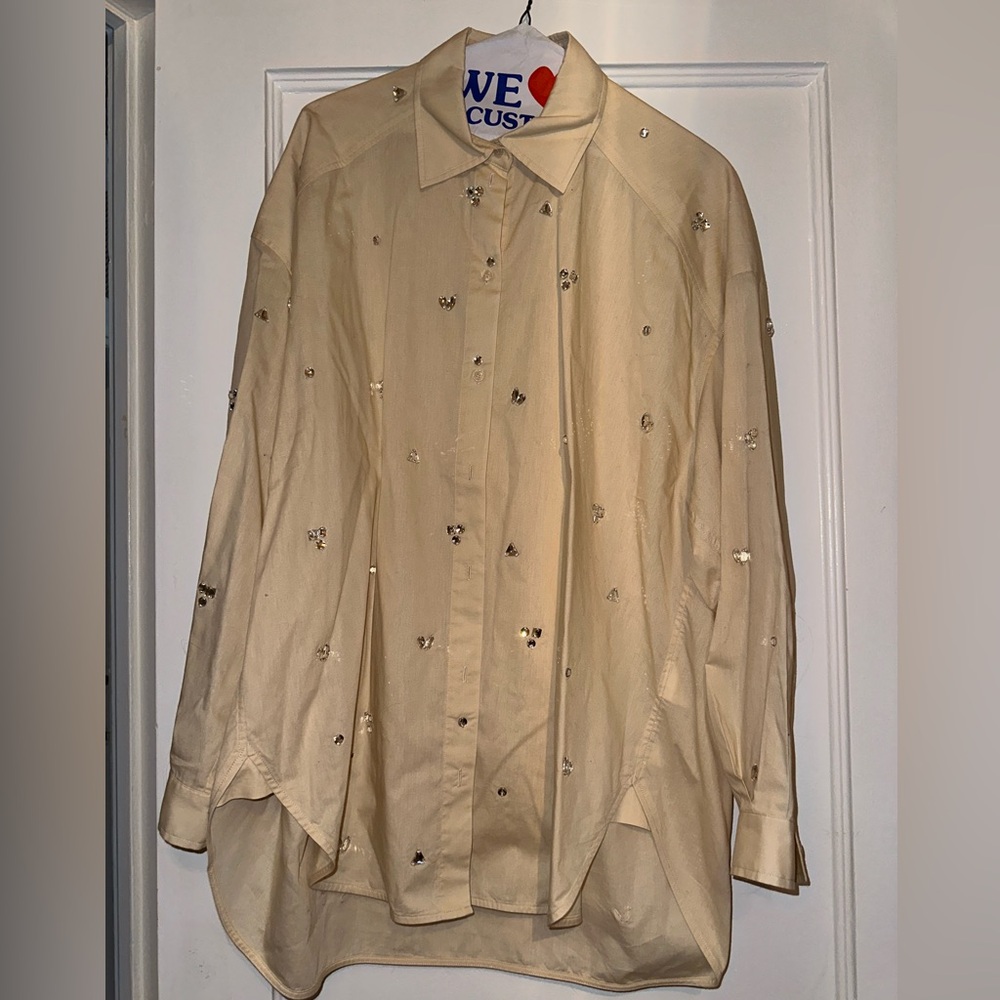 Sandro blouse with crystals